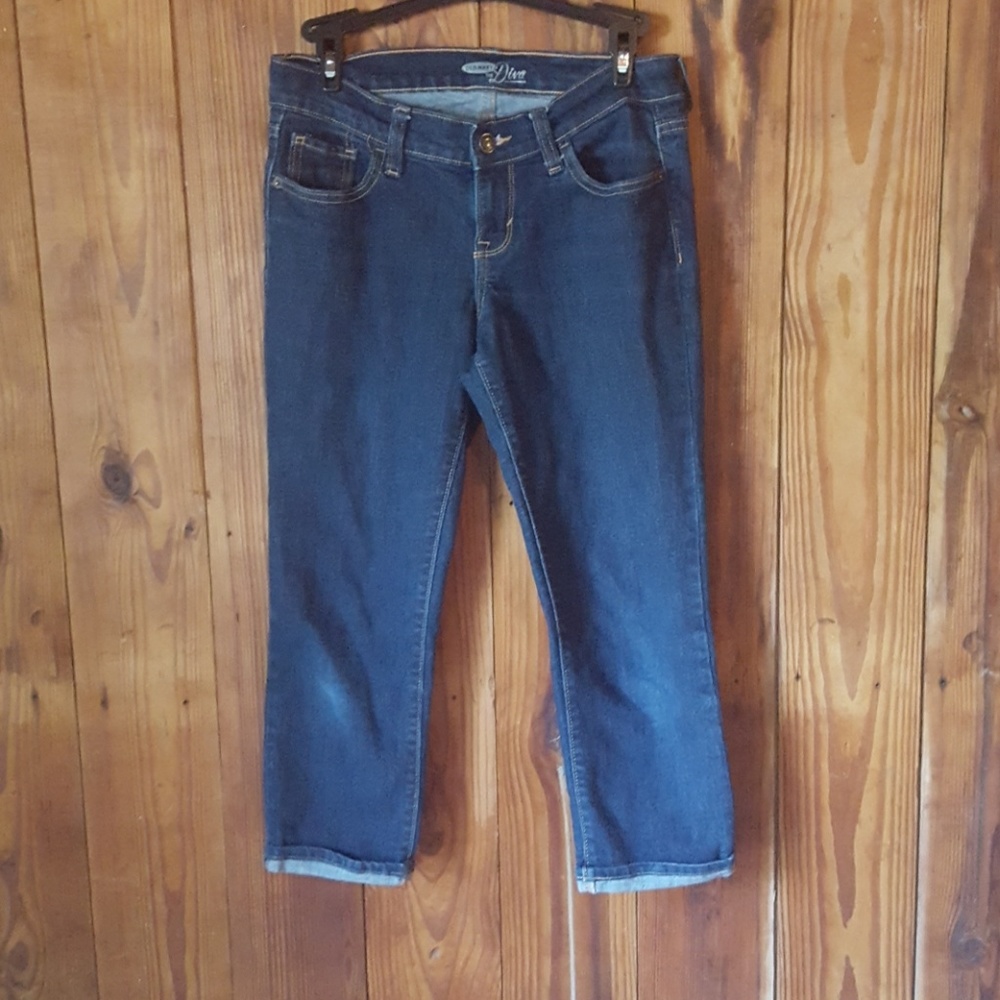 Old Navy Denim Capris Size 2 Dark Blue